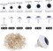 240 Sets Safety Eyes for Amigurumi, Crochet Dolls, and Plush Animals – 6 Sizes with Washers